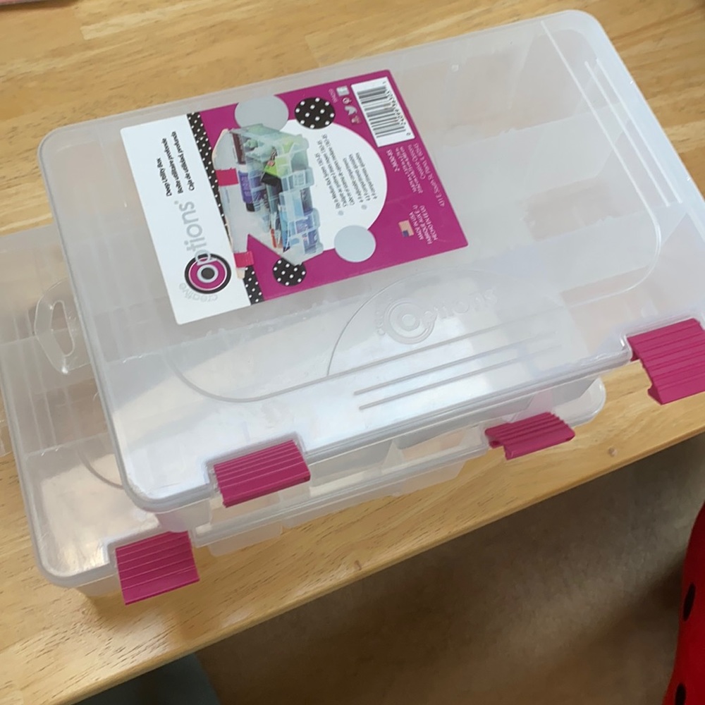 2 utility boxes used for tea organization